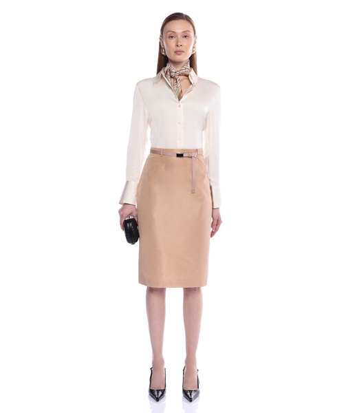 Beige skirt belt best sale