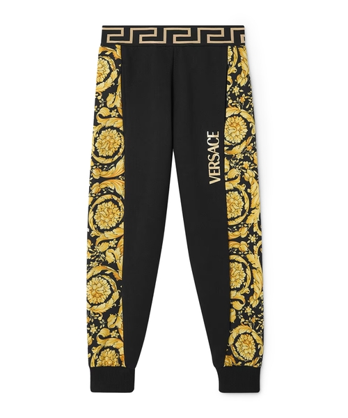 Baroque-print cotton track pants