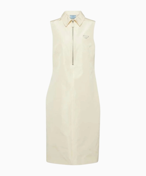 Logo detailed sleeveless midi dress
