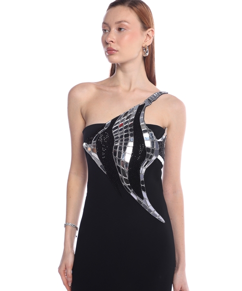 【DAVID KOMA】BLACK WAIST-MARK peplum BELT DAVID KOMA】BLACK WAIST-MARK peplum BELT