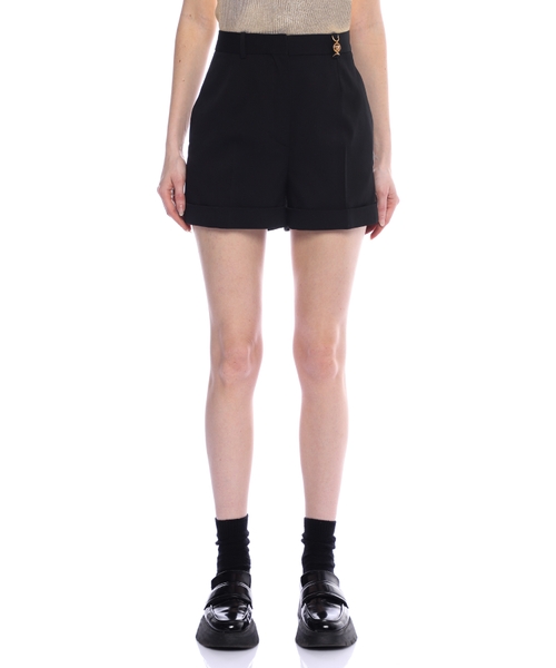 Loqo detallı yun şort