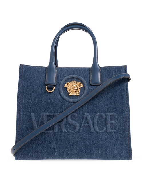 大人気アイテム！【VERSACE】Small denim la medusa tote bag La Medusa Denim Small Tote Bag | VERSACE US
