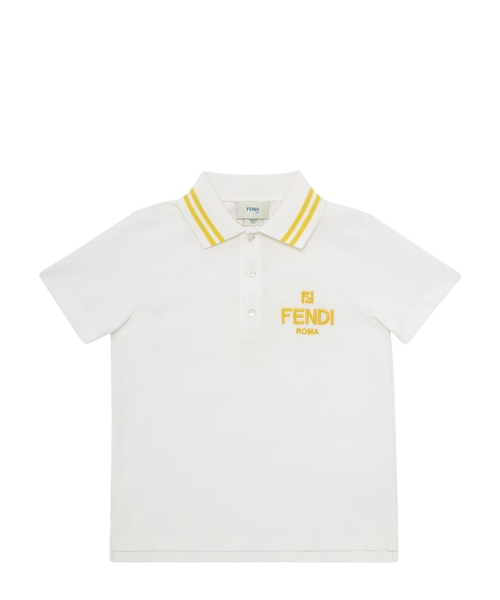 Logo embroidered cotton polo shirt