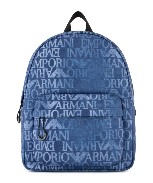 Logo printed denim backpack Emporium