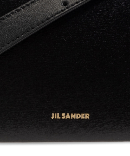 ［25ss新作］Jil Sander Leather Shoulder Bag With Logo JIL SANDER Textured leather shoulder bag | NET-A-PORTER