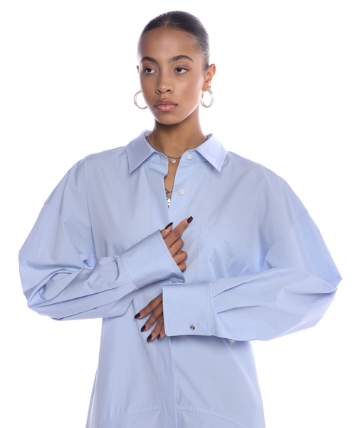 【送料&関税込】Stella McCartney Shirt Dress Cotton shirt dress in blue - Stella Mc Cartney | Mytheresa