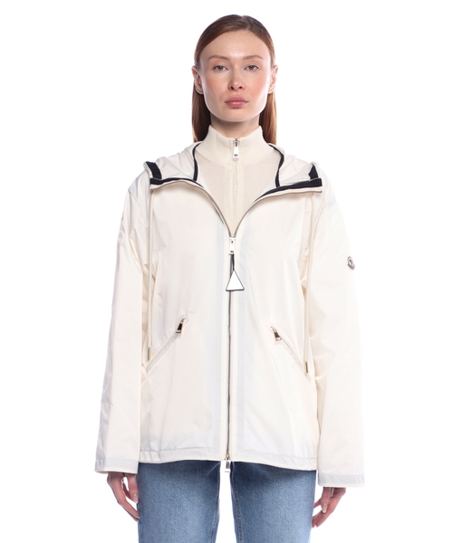 Logo detailed hooded jacket