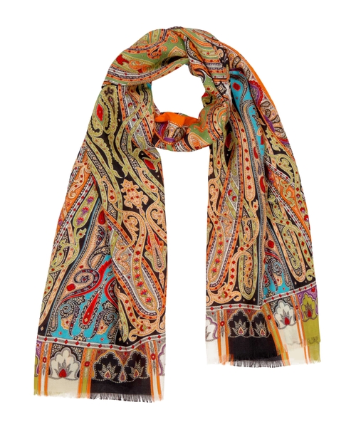 Printed cashmere scarf