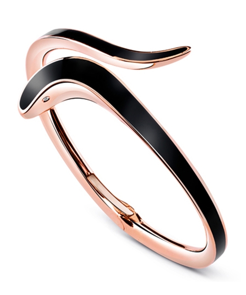 Pink gold and black hybrid ceramic Eden bracelet