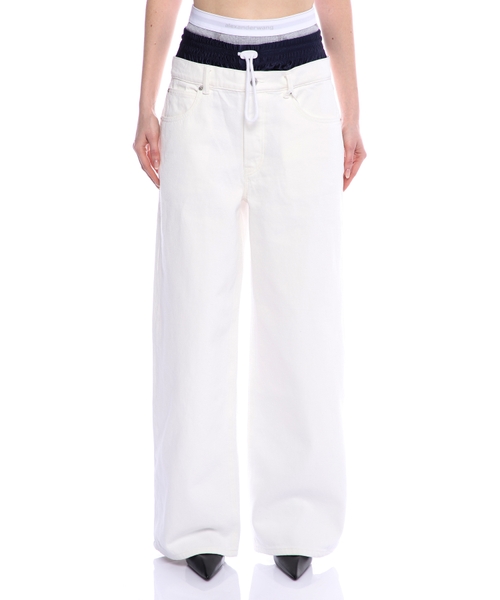 Layered wide-leg jeans | Emporium