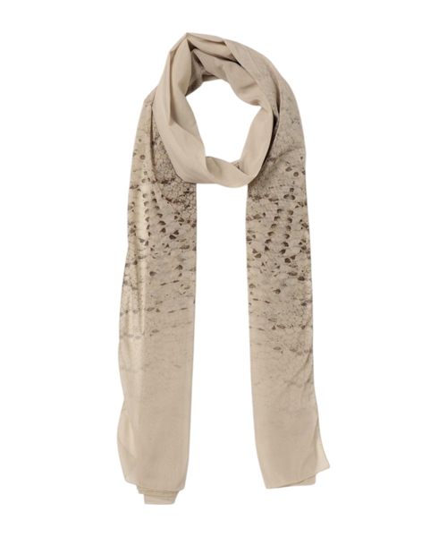 Scarf with snakeskin print