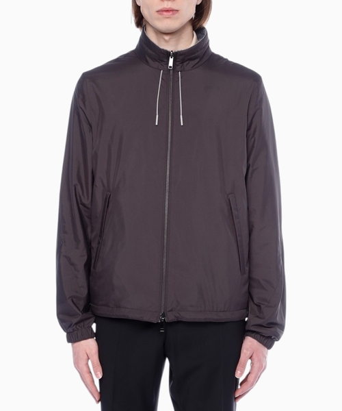 Reversible jacket with zip fasteing