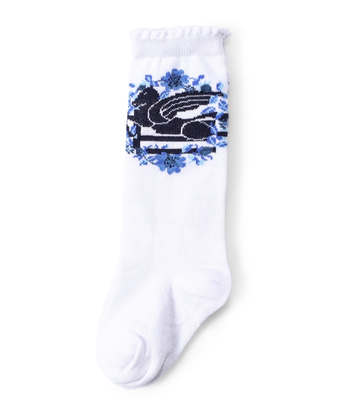 Socks with a floral pattern