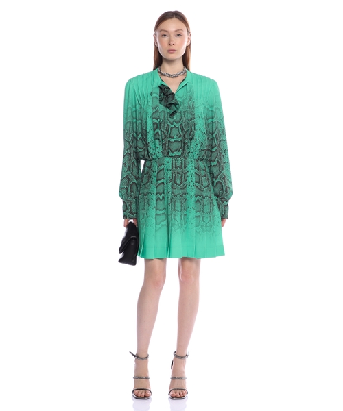 Printed long-sleeve dress
