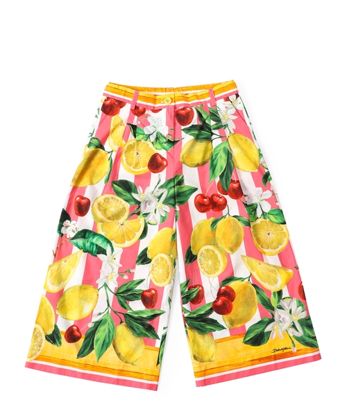 Printed wide leg pants