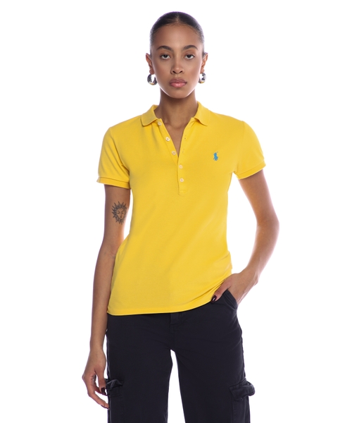 Logo embroidered short sleeve polo