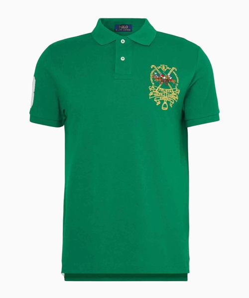 Printed short sleeve polo