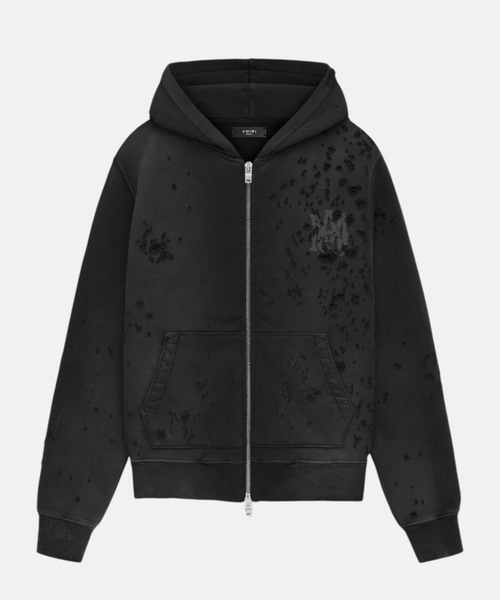 Long sleeve hoodie with zip fastening