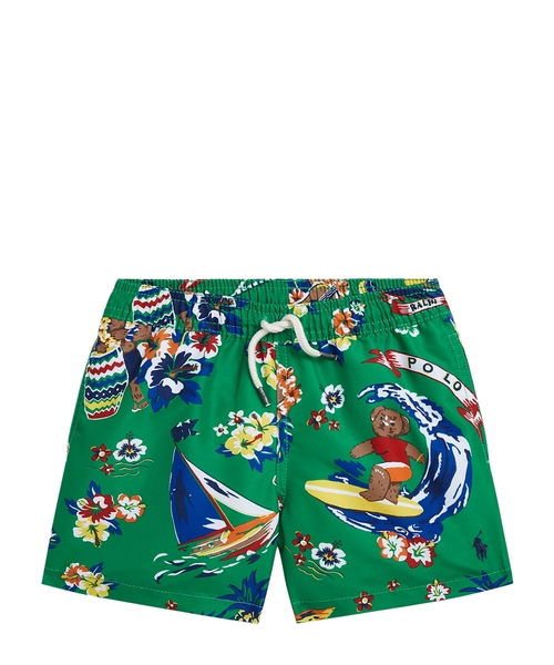 Polo Bear printed swimming trunks