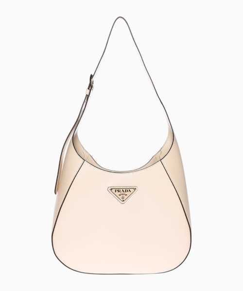 Logo leather shoulder bag
