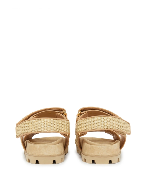 Logo raffia sandals | Emporium