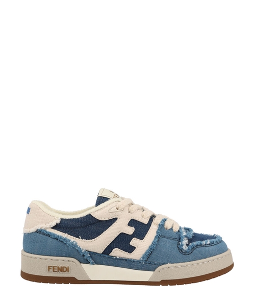 Match denim sneakers