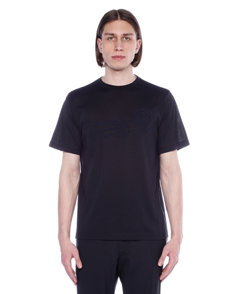 Dairəvi yaxa ilə qısaqol T-shirt