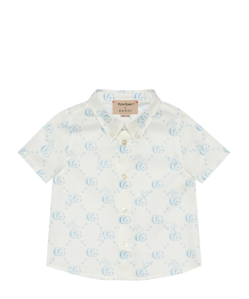 Short sleeve shirt with logo print