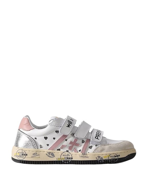 Leather sneakers with logo
