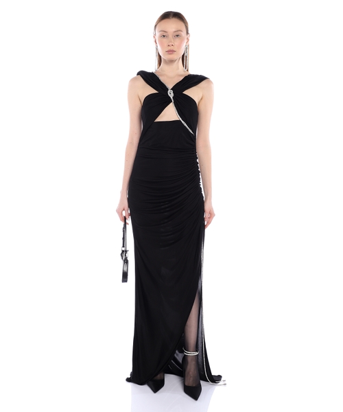 Maxi dress with cut-out detail