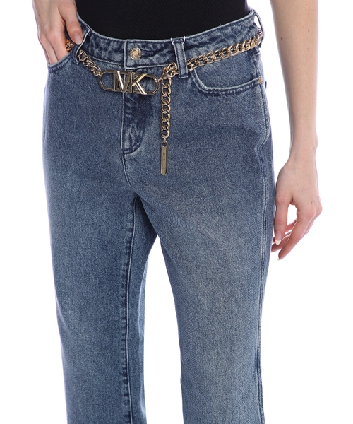 パンツ Michael Kors Chain belt pants Michael Kors Chain-Belt High-Rise Wide-Leg Pants Womens Size