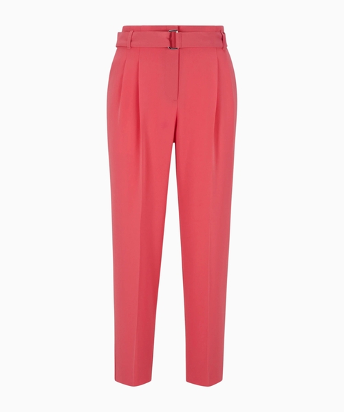 High-waist straight fit trousers