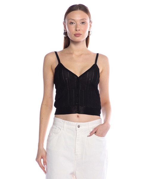 Knitted sleeveless top