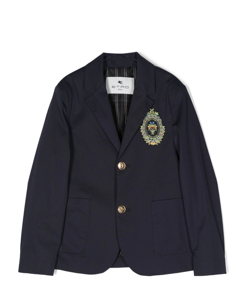 Logo embroidered blazer