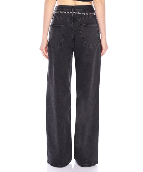 【PORTERNA】Beldi Chain Wide Jeans Wide-leg jeans with chain belt | Emporium