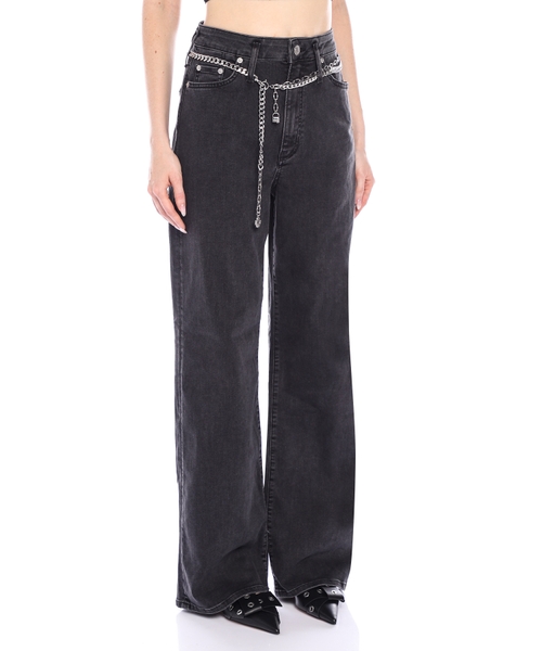 【PORTERNA】Beldi Chain Wide Jeans Wide-leg jeans with chain belt | Emporium
