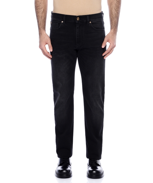 Jeans with logo embroidery
