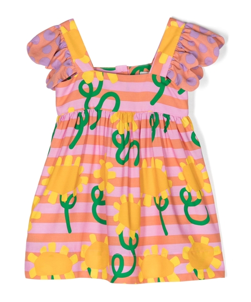 Short sleeve dress with flower print