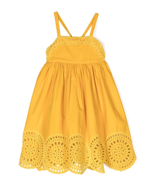 Sleeveless dress with embroidery