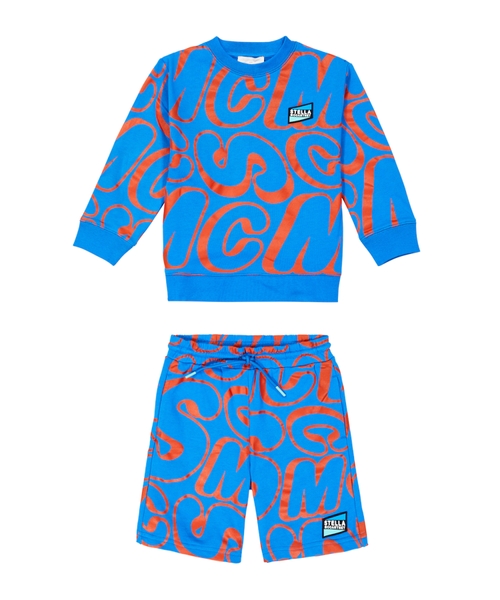 Sweatshirt and shorts set with print