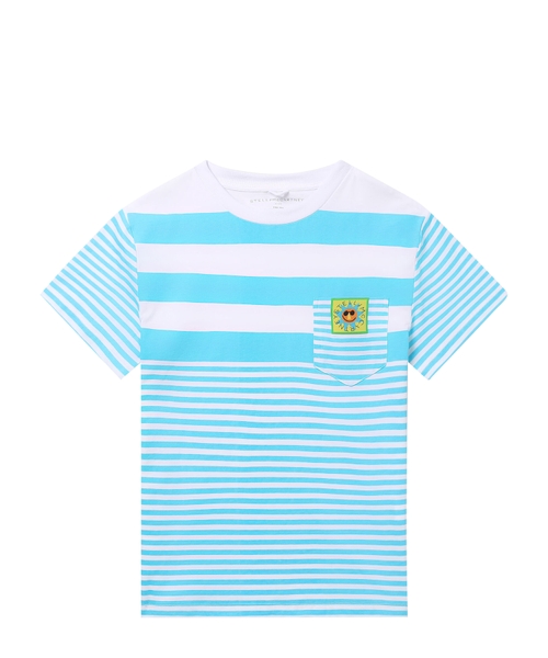 Zolaqlı qısaqol T-shirt