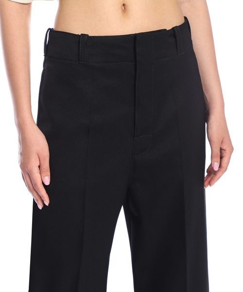 WOOL GABARDINE ASYMMETRY CULOTTE