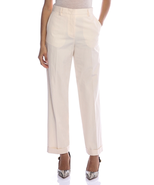 Straight-fit cotton pants