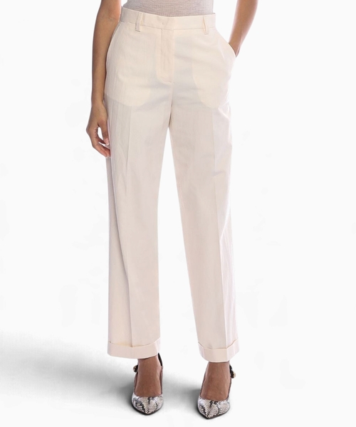 Straight-fit cotton pants