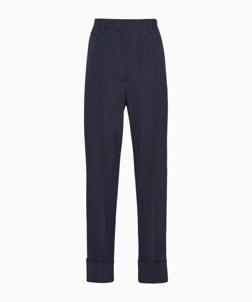 High-waist straight-fit pants