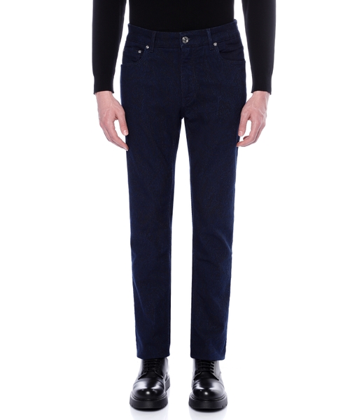 Straight-fit jeans with paisley pattern