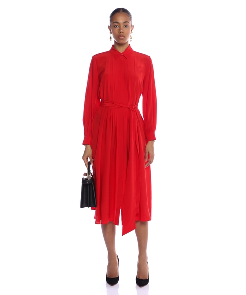 Шелковое платье миди