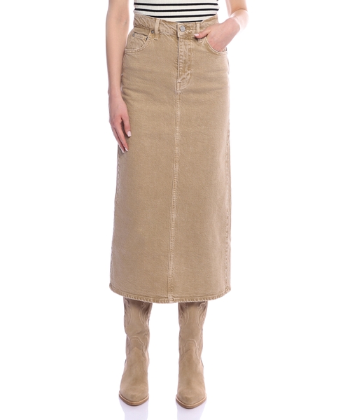 Midi denim ətək