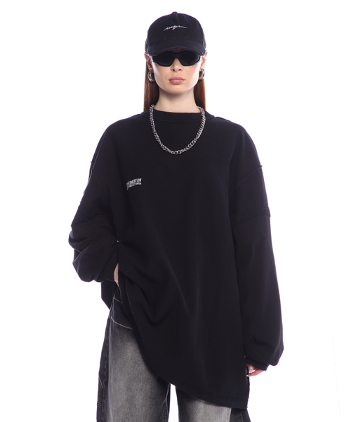 Logo-embroidered oversize sale sweatshirt