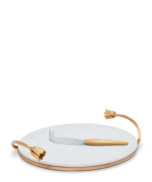 Deco Leaves cheese serving set